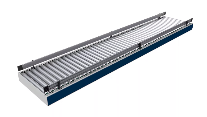 نوار نقاله گرانشی Gravity Conveyor حرکت بار در این نوع نقاله بدون موتور و به کمک نیروی جاذبه یا هل دادن دستی انجام میشود. ویژگیها: ساده و کمهزینه مناسب برای بارهایی با کف صاف (مثل کارتن، سبد، جعبه) بدون نیاز به برق استفاده در رمپها یا مسیرهای