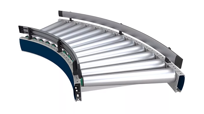 نقاله قوس گرانشی 60 درجه بخشی از نوار نقاله است که برای تغییر جهت حرکت اجسام در مسیر حمل طراحی شده است. این بخش میتواند بهصورت افقی یا زاویهدار نصب شود. در حالت زاویهدار، اجسام با کمک نیروی گرانش حرکت کرده و سرعت آنها با توجه به درجه شیب افزایش مییابد.